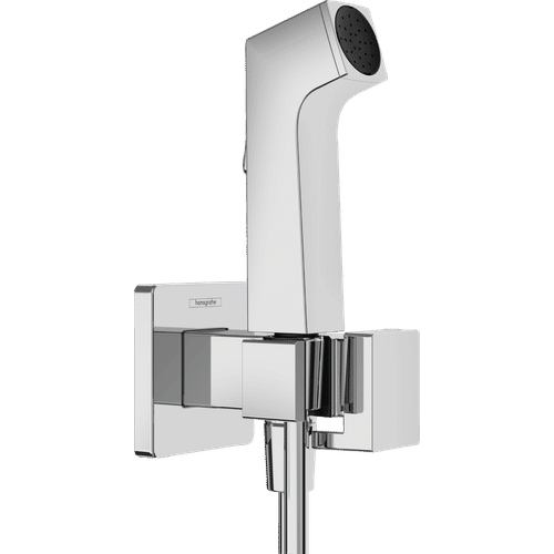 Встраиваемый гигиенический душ Hansgrohe Bidette 1jet E EcoSmart+ со шлангом 125 см и держателем / 29233000 хром