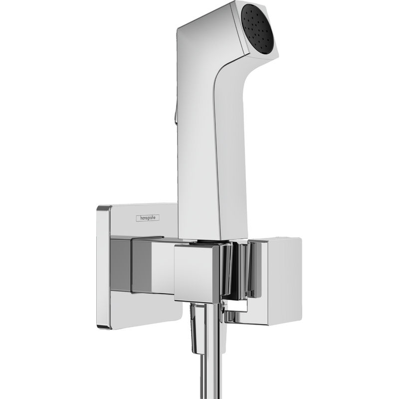 Встраиваемый гигиенический душ Hansgrohe Bidette 1jet E EcoSmart+ со шлангом 125 см и держателем / 29233000 хром