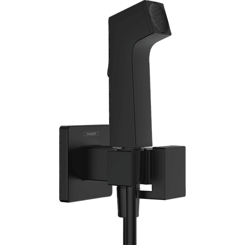 Встраиваемый гигиенический душ Hansgrohe Bidette 1jet E EcoSmart+ со шлангом 125 см и держателем / 29233670 матовый черный