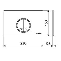 Кнопка смыва Schell Circum 031191599 белый пластик — 2