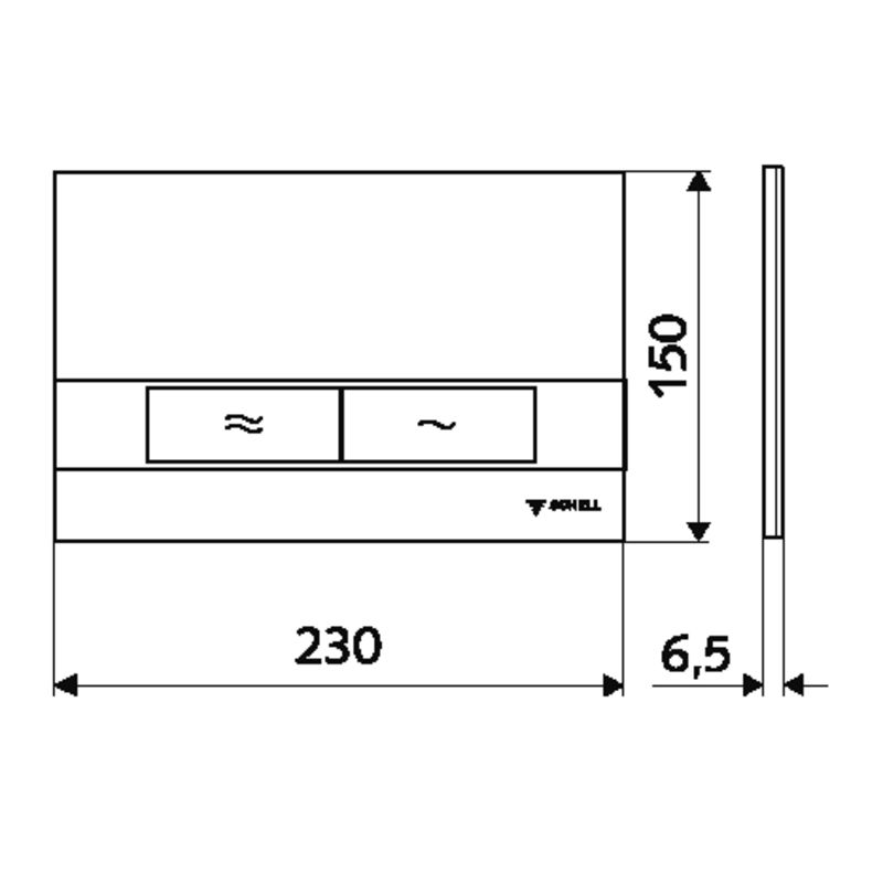 Кнопка смыва Schell Board 031201599 белый пластик
