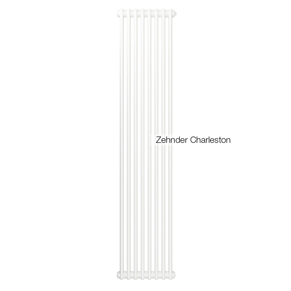 Радиатор труб. Zehnder Charleston 3180, 08 сек.1/2 бок.подк. RAL9016 (кроншт.в компл)