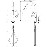 Смеситель для кухни Hansgrohe Focus M41 31815000 хром — 2