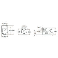 Подвесной унитаз Lavinia Boho Biore Rimless 3304003R крышка Soft-close — 9