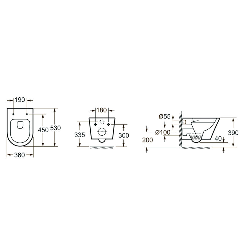 Подвесной унитаз Lavinia Boho Biore Rimless 3304003R крышка Soft-close