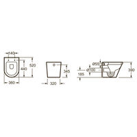 Приставной унитаз Lavinia Boho Biore 33040040 крышка Soft-close — 9