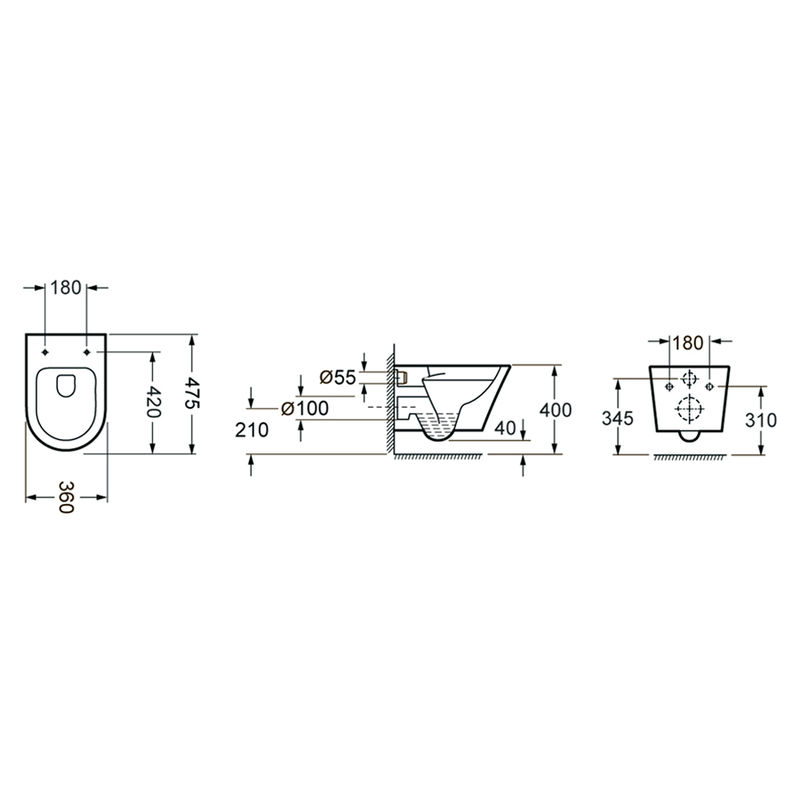 Подвесной унитаз Lavinia Boho Biore Compacto Rimless 330402CR крышка Soft-close