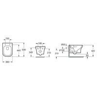 Подвесной унитаз Lavinia Boho Bristol Rimless 3305002R крышка Soft-close — 9