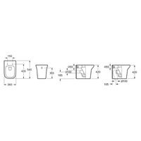 Приставной унитаз Lavinia Boho Bristol 33050030 крышка Soft-close — 7