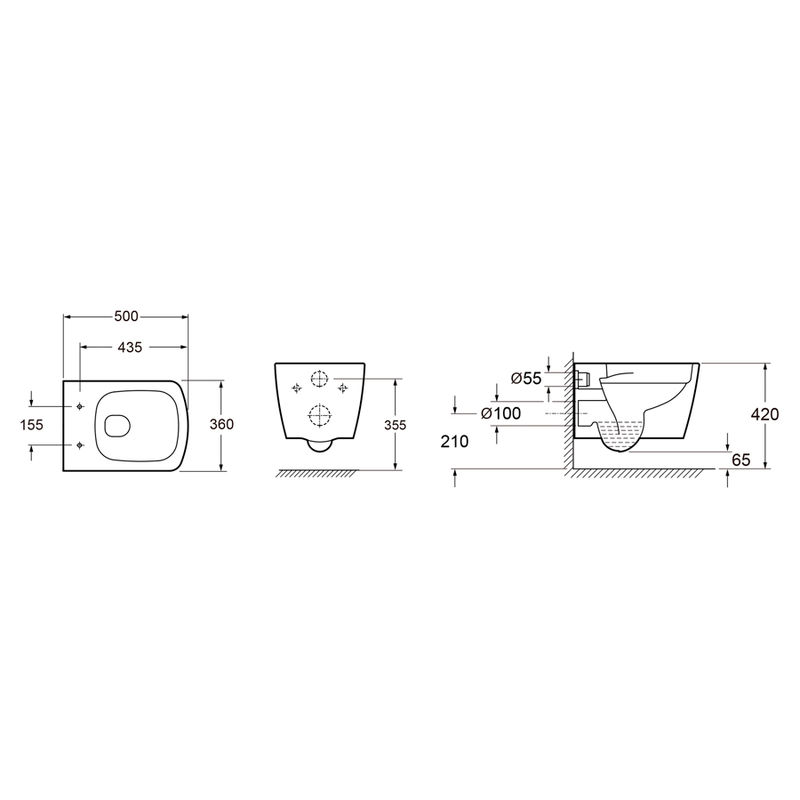 Подвесной унитаз Lavinia Boho Aveo Rimless 3306002R крышка Soft-close