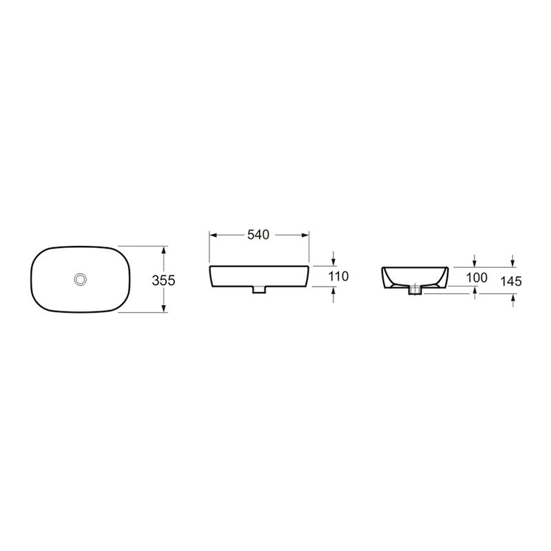 Раковина Lavinia Boho Bathroom Sink Slim 33311003 54×36 см