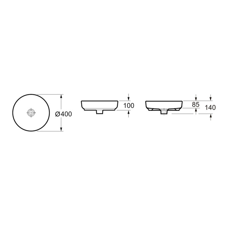 Раковина Lavinia Boho Bathroom Sink Slim 33311005 Ø 40 см
