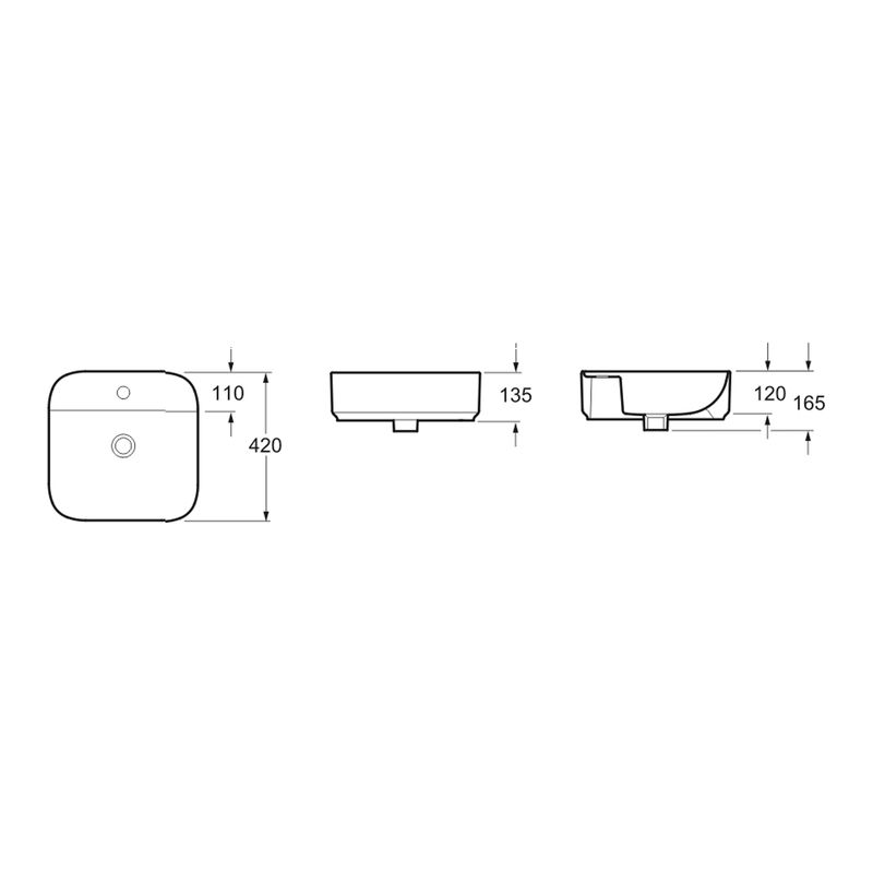 Раковина Lavinia Boho Bathroom Sink Slim 33311007 42×42 см