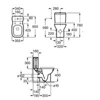 Напольный унитаз Roca Debba 34299700Y+34199100Y+78019D2003 с пневмокрышкой Slim — 6