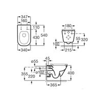 Подвесной унитаз Roca The Gap Clean Rim 34647L000+80147200B с пневмокрышкой — 14