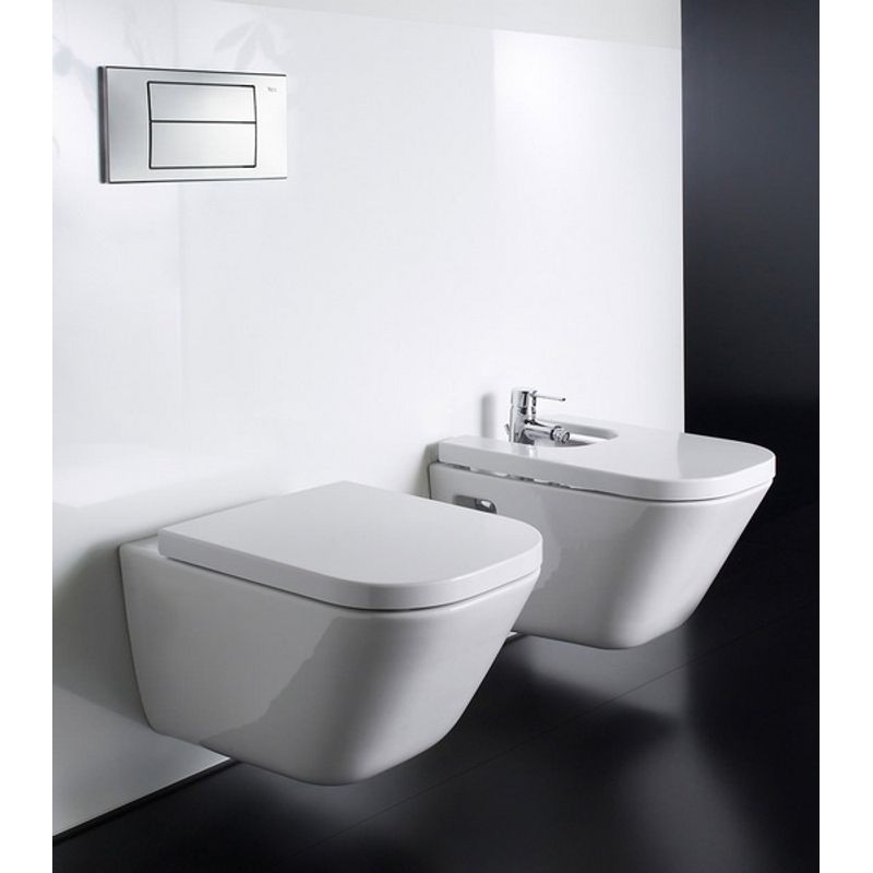 Подвесной унитаз Roca The Gap Clean Rim 34647L000+80147200B с пневмокрышкой