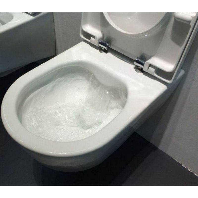 Подвесной унитаз Roca The Gap Clean Rim 34647L000+80147200B с пневмокрышкой