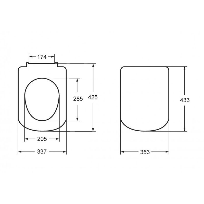Подвесной унитаз Roca The Gap Clean Rim 34647L000+ZRU9307682 с пневмокрышкой Slim