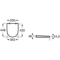 Подвесной унитаз Roca Ona Rimless 346687000+801E12001 с пневмокрышкой Supralit — 12