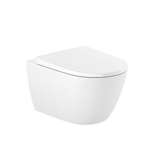 Подвесной унитаз Roca Ona Rimless 346687000+ZRU9310293 с пневмокрышкой дюропласт