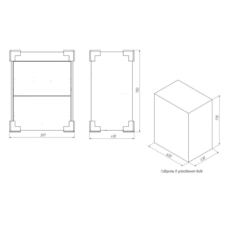 Тумба с раковиной BRIZ Риччи 60 + Фостер / 360 03-08060-06 00 БЕЛ