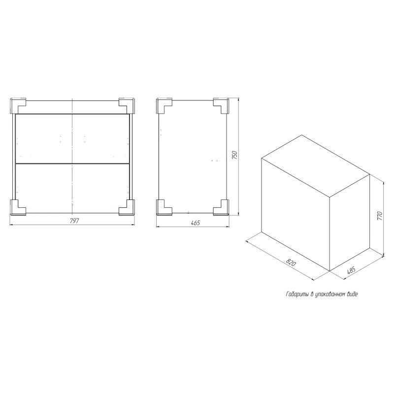 Тумба с раковиной BRIZ Риччи 80 + Фостер / 360 03-08080-06 00 БЕЛ