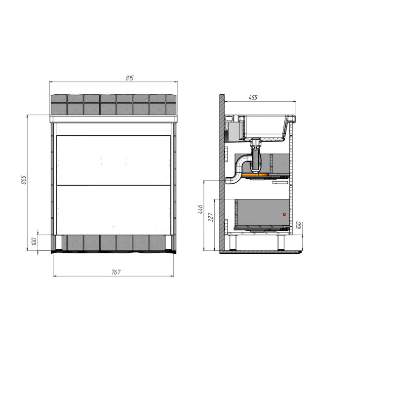 Тумба с раковиной BRIZ Риччи 80 + Фостер / 360 03-08080-06 00 БЕЛ