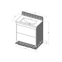 Тумба с раковиной BRIZ Риччи 80 + Фостер / 360 03-08080-06 00 БЕЛ — 8