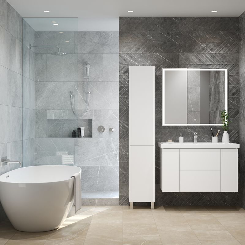 Тумба с раковиной BRIZ Риччи 100 + Фостер 360 03-20100-06 00 БЕЛ