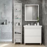 Шкаф-пенал для ванной BRIZ Риччи 35 левый / 360 04-00035-00 01 БЕЛ — 5