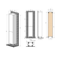 Шкаф-пенал для ванной BRIZ Риччи 35 левый / 360 04-00035-00 01 БЕЛ — 7