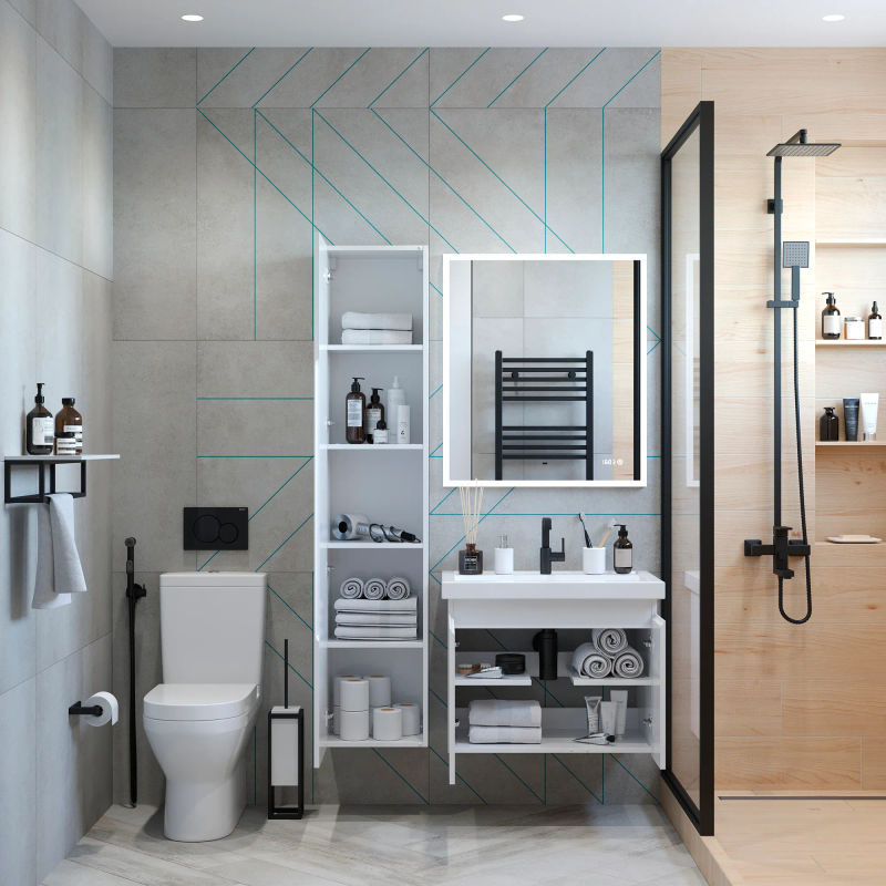 Тумба с раковиной BRIZ Бьелла 70 + Фостер / 364 03-18070-06 00 БЕЛ