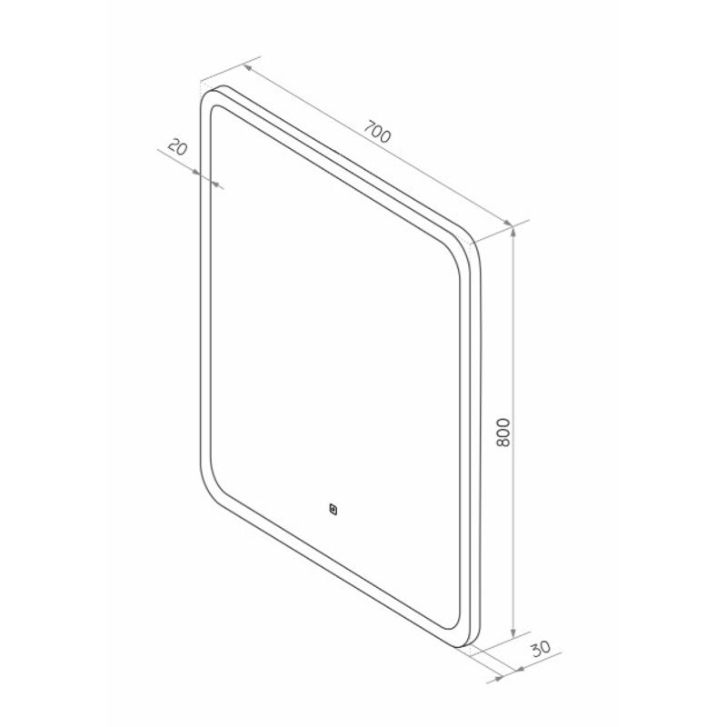 Зеркало BRIZ Мальта 70х80 с подсветкой / 365 01-38070-00 00