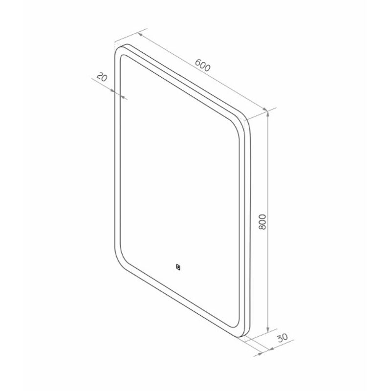 Зеркало BRIZ Мальта 60х80 с подсветкой / 365 0138060-00 00