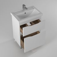 Тумба с раковиной BRIZ Мальта 60 2 ящ. + Фостер / 365 03-08060-06 00 БЕЛ — 4