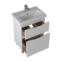 Тумба с раковиной BRIZ Мальта 60 2 ящ. + Фостер / 365 03-08060-06 00 БЕЛ — 2