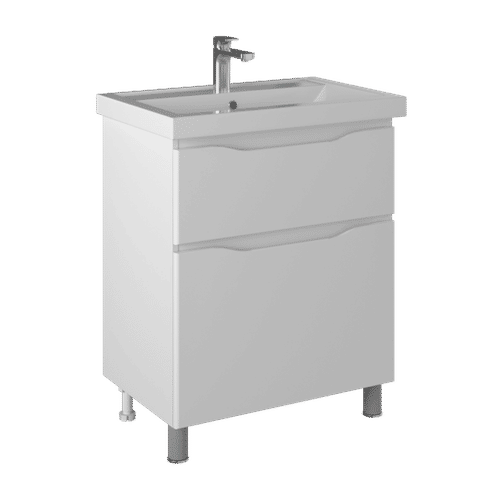 Тумба с раковиной BRIZ Мальта 70 2 ящ. + Фостер / 365 03-08070-06 00 БЕЛ