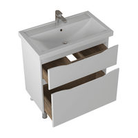 Тумба с раковиной BRIZ Мальта 80 2 ящ. + Фостер / 365 03-08080-06 00 БЕЛ — 2