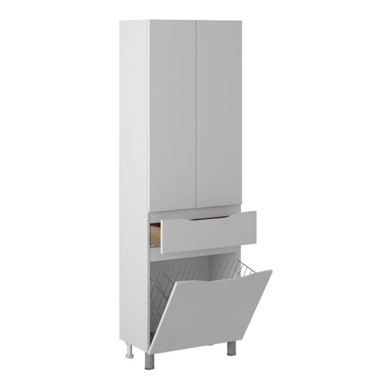 Шкаф-пенал для ванной BRIZ Мальта 60 с б/к / 365 04-02к60-00 00 БЕЛ