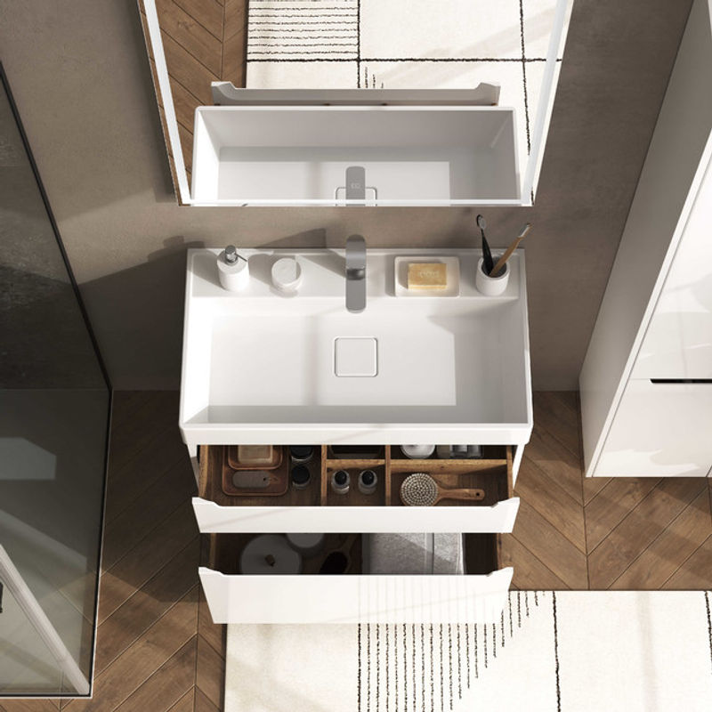 Тумба с раковиной BRIZ Мастер 65 + Вилис / 367 03-08065-17 00 БЕЛ