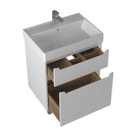 Тумба с раковиной BRIZ Мастер 65 + Вилис / 367 03-08065-17 00 БЕЛ — 2