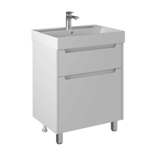 Тумба с раковиной BRIZ Мастер 65 + Вилис / 367 03-08065-17 00 БЕЛ