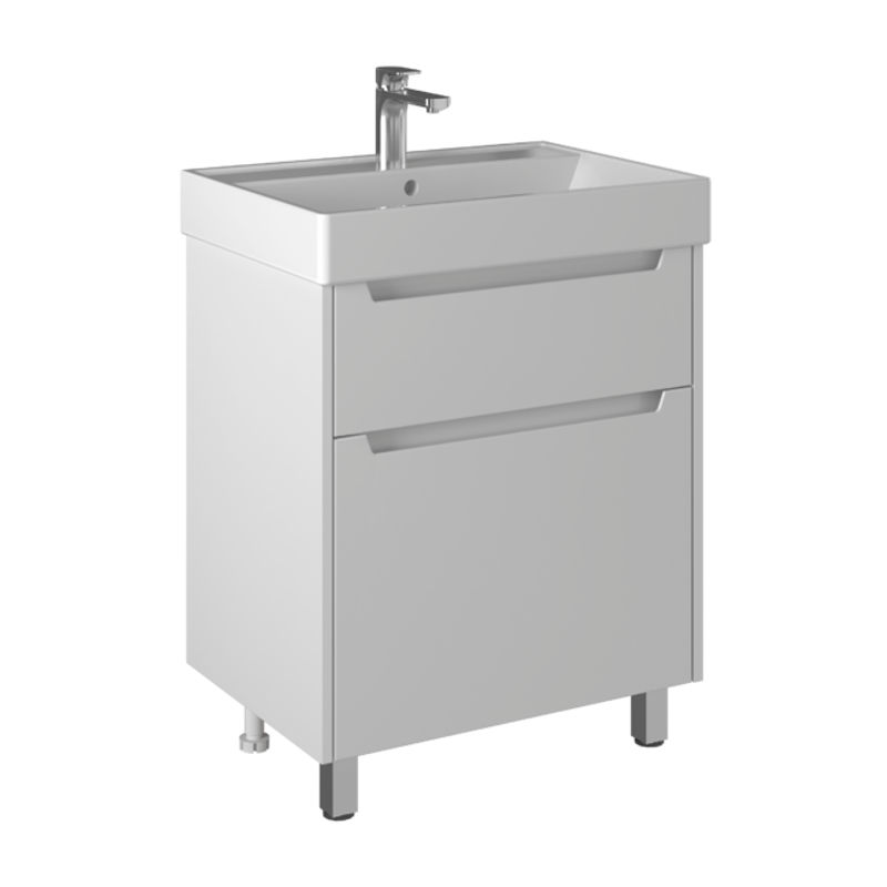 Тумба с раковиной BRIZ Мастер 65 + Вилис / 367 03-08065-17 00 БЕЛ