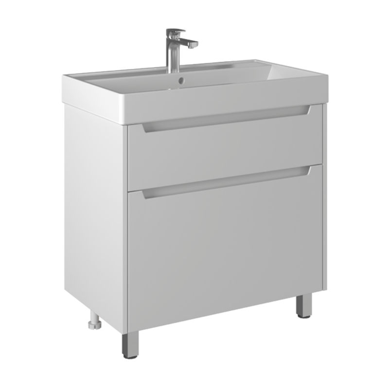 Тумба с раковиной BRIZ Мастер 80 + Вилис / 367 03-08080-17 00 БЕЛ