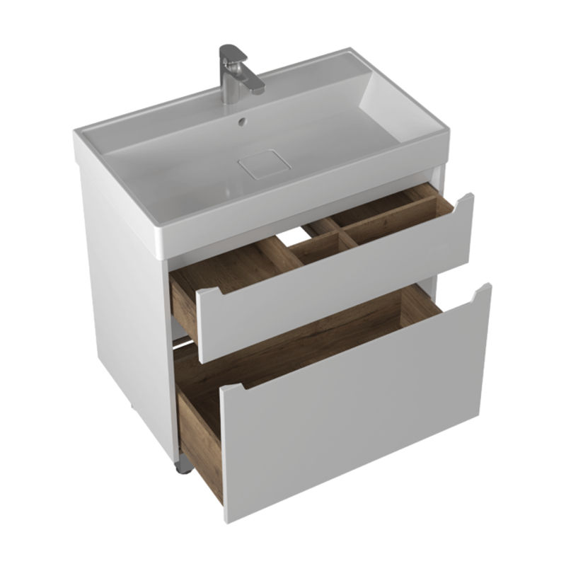 Тумба с раковиной BRIZ Мастер 80 + Вилис / 367 03-08080-17 00 БЕЛ