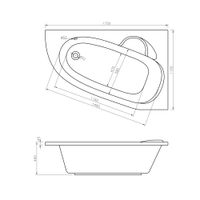 Акриловая ванна Lavinia Boho Bell Pro 3702170L / 170×110 см (левая) — 6