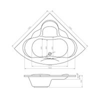 Акриловая ванна Lavinia Boho Elegant 37050150 / 150×150 см — 5