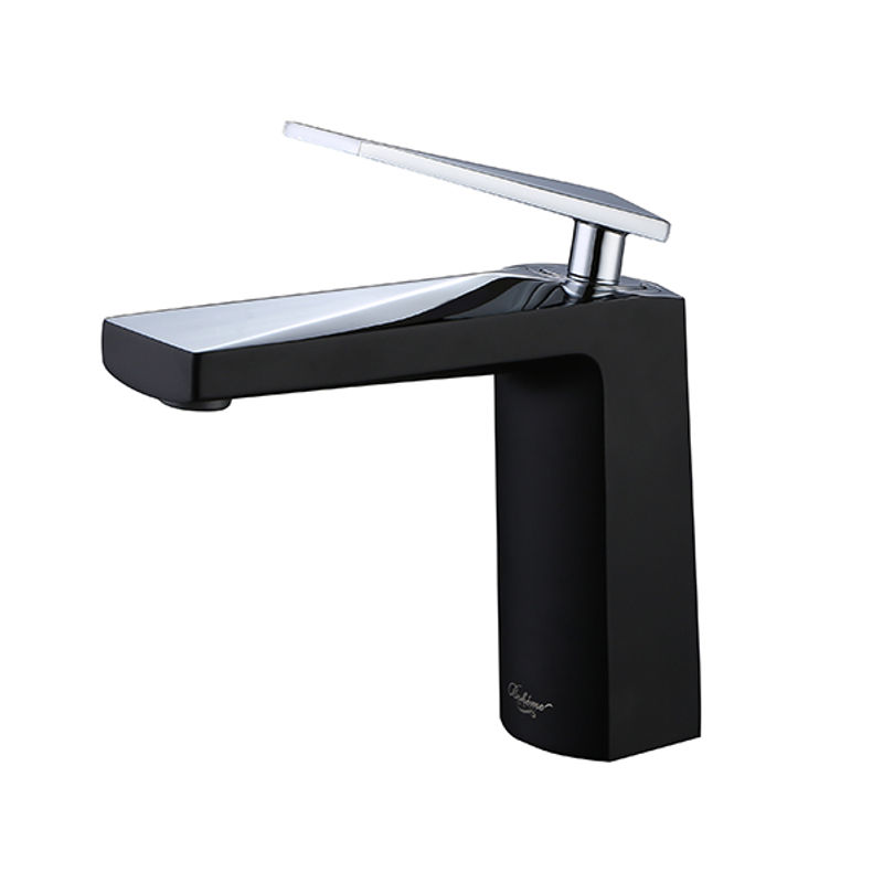 Смеситель для раковины BOHEME Venturo 371-B черный с хромом