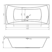 Акриловая ванна Lavinia Boho Evan 37110180 / 180×80 см — 3