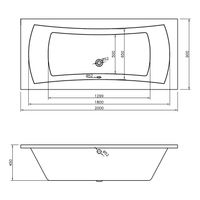 Акриловая ванна Lavinia Boho Evan 37110200 / 200×90 см — 3